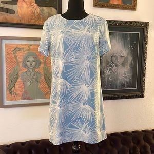 Lulu's light blue and white printed dress.